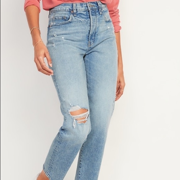 Old Navy | Extra High Rise Sky High Straight Jeans | 18 Tall - Picture 3 of 10